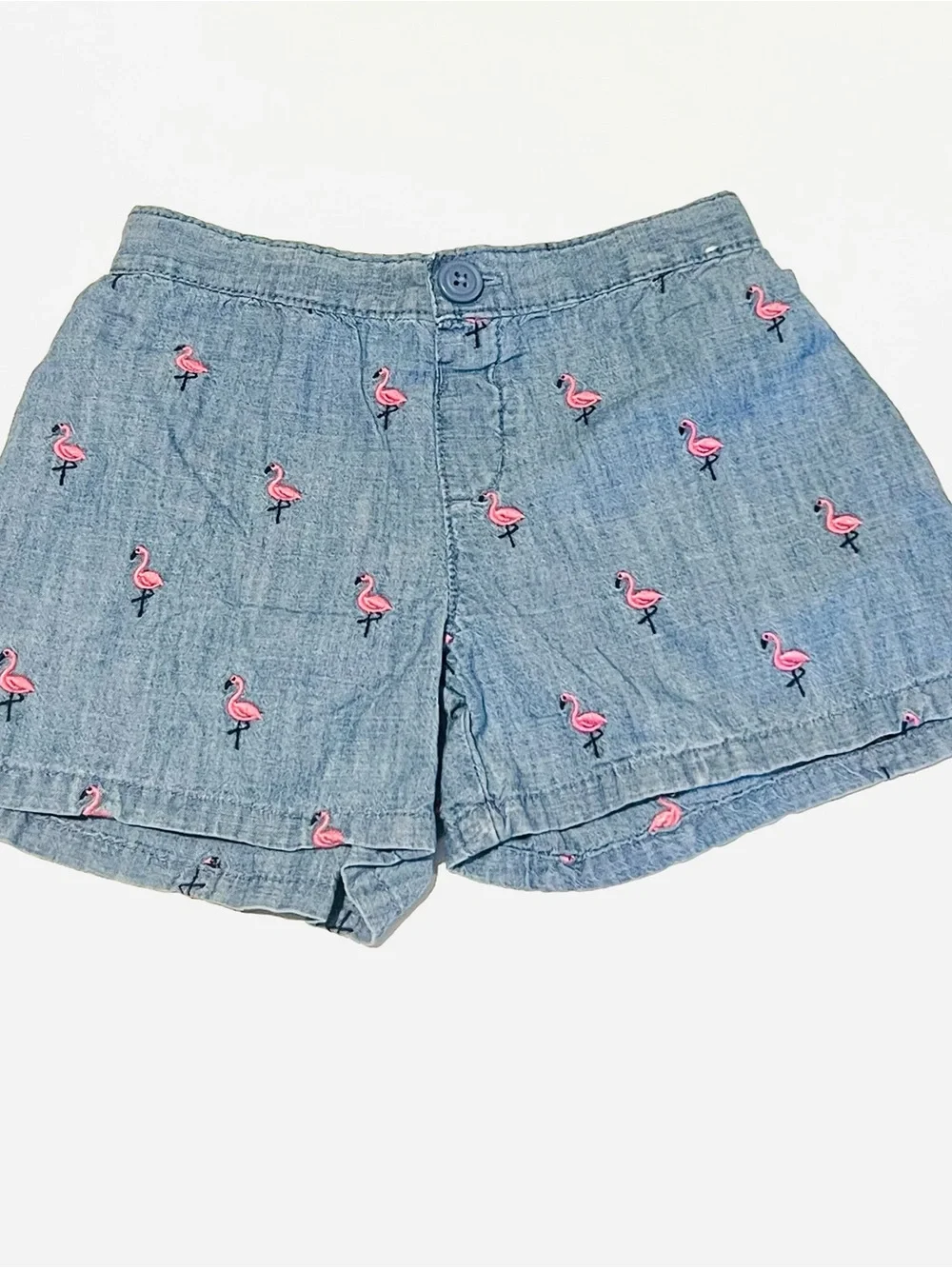 Gymboree Girls SIZE 10 Fruit Punch Flamingo Chambray Shorts  Lot 78
